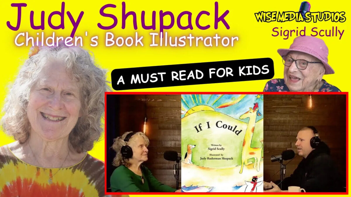 "Judy Shopack illustrating a children's book, showcasing her creativity and passion for storytelling"